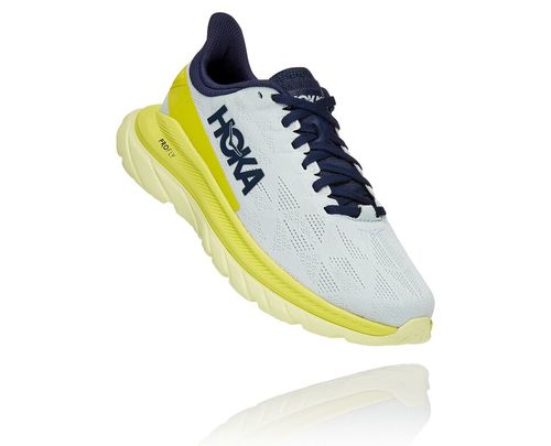 Hoka One One Herre Mach 4 Road Løpesko Blå Flower/Citrus Norge-91MYT